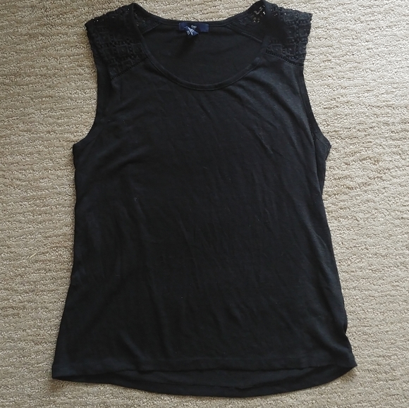 GAP Black Linen Blend Lightweight Top - Picture 1 of 4
